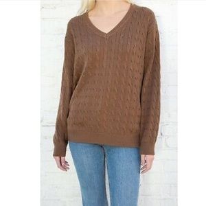 NWOT BRANDY MELVILLE BROWN NIKKI SWEATER